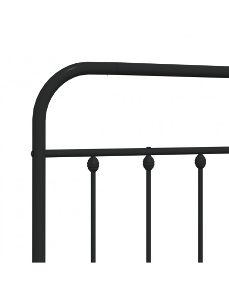 Testiera in Metallo Nero 80 cm