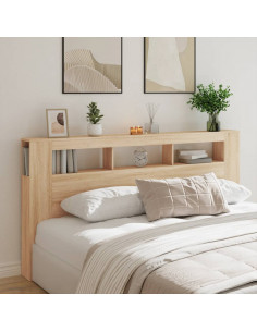 Testiera LED Rovere Sonoma 200x18,5x103,5 cm Legno Multistrato