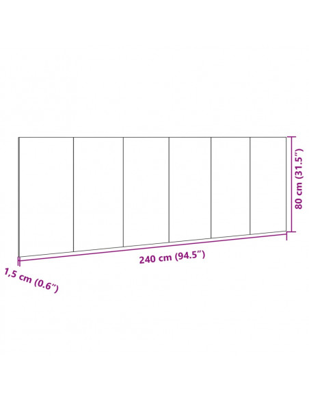 Testiera Letto con Comodini Bianca 240 cm in Multistrato