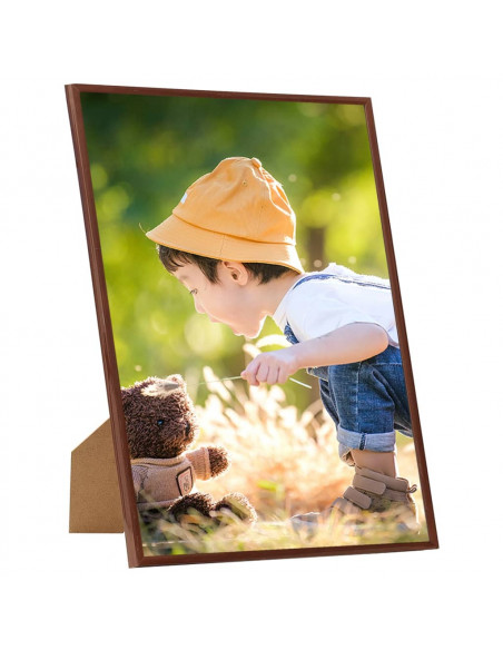 Cornici Foto Collage 3pz a Muro o Tavolo Bronzo 59,4x84cm MDF