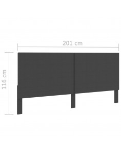 Testiera Letto Grigio Scuro in Tessuto 200x200 cm