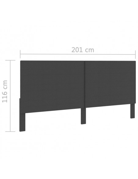 Testiera Letto Grigio Scuro in Tessuto 200x200 cm