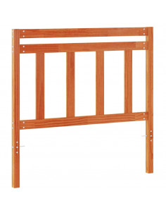 Testiera Marrone Cera 100 cm in Legno Massello di Pino