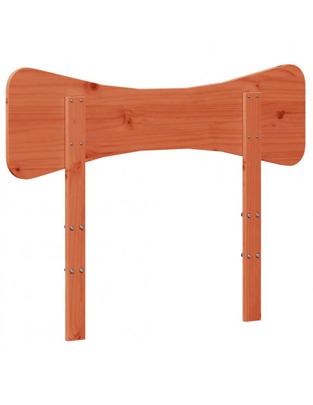 Testiera Marrone Cera 100 cm in Legno Massello di Pino