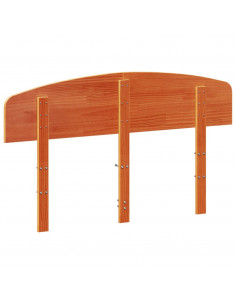 Testiera Marrone Cera 120 cm in Legno Massello di Pino