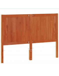 Testiera Marrone Cera 135 cm in Legno Massello di Pino