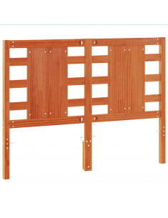 Testiera Marrone Cera 135 cm in Legno Massello di Pino