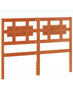 Testiera Marrone Cera 135 cm in Legno Massello di Pino