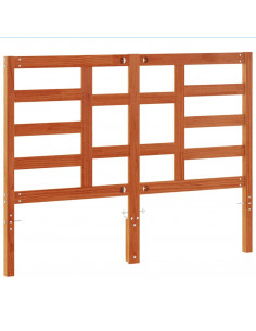 Testiera Marrone Cera 135 cm in Legno Massello di Pino