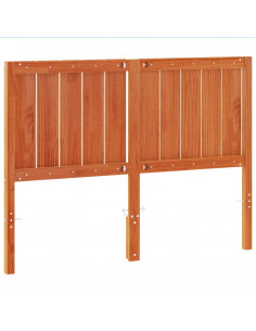 Testiera Marrone Cera 135 cm in Legno Massello di Pino