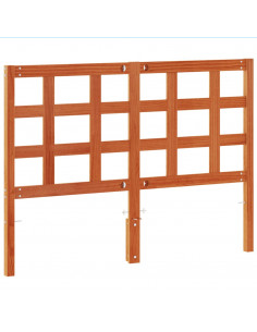 Testiera Marrone Cera 135 cm in Legno Massello di Pino