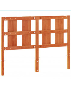 Testiera Marrone Cera 135 cm in Legno Massello di Pino