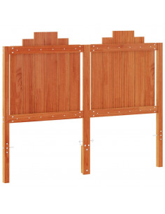 Testiera Marrone Cera 135 cm in Legno Massello di Pino