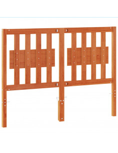 Testiera Marrone Cera 135 cm in Legno Massello di Pino