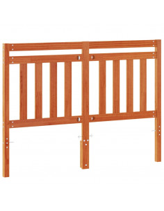 Testiera Marrone Cera 135 cm in Legno Massello di Pino