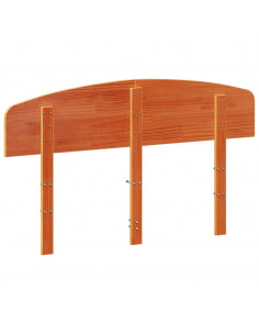 Testiera Marrone Cera 135 cm in Legno Massello di Pino