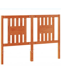 Testiera Marrone Cera 140 cm in Legno Massello di Pino