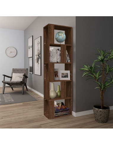 Libreria Rovere Marrone 45x24x160 cm in Legno Multistrato