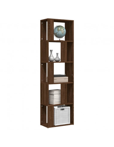 Libreria Rovere Marrone 45x24x160 cm in Legno Multistrato