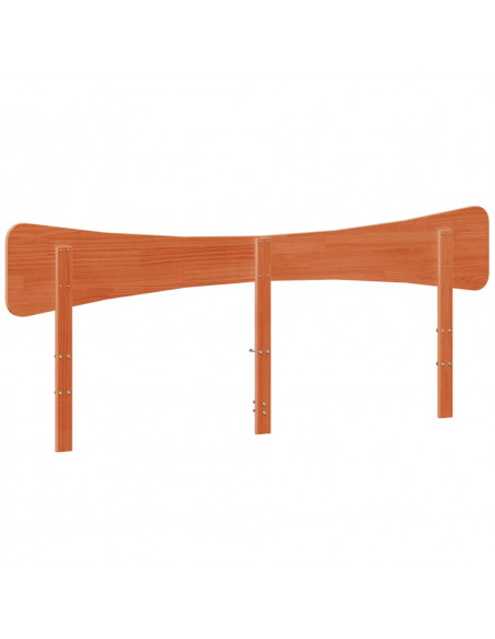 Testiera Marrone Cera 180 cm in Legno Massello di Pino