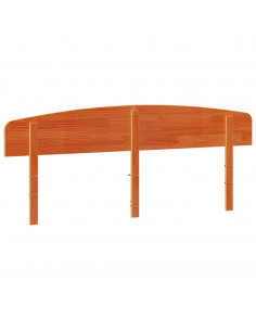 Testiera Marrone Cera 180 cm in Legno Massello di Pino