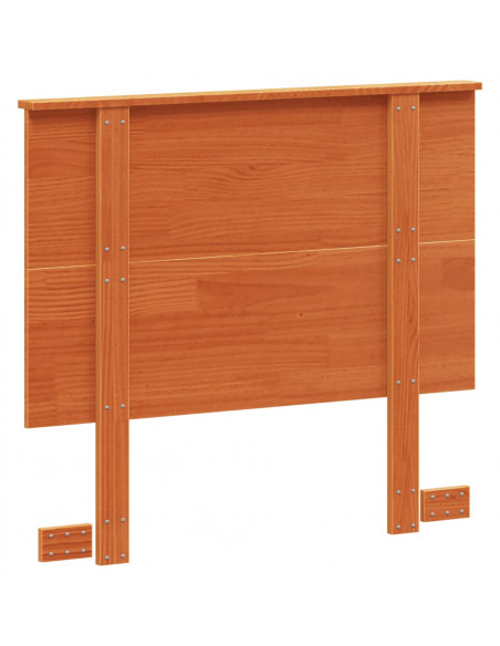 Testiera Marrone Cera 90 cm in Legno Massello di Pino