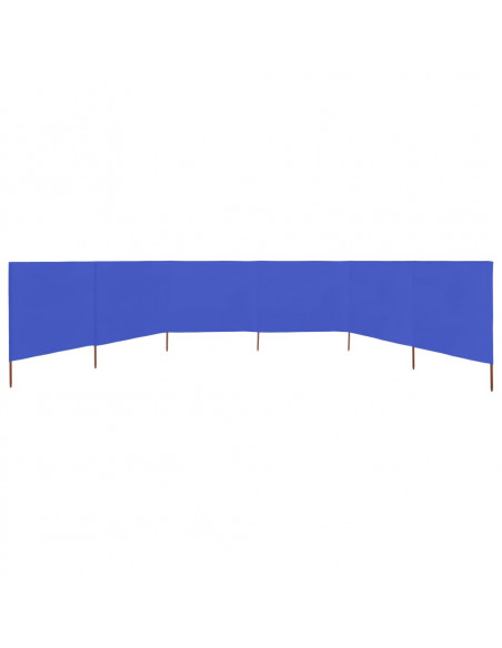 Paravento a 6 Pannelli in Tessuto 800x160 cm Azzurro