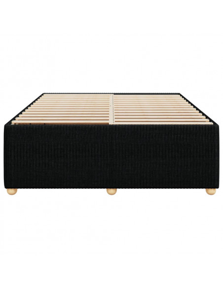Giroletto senza Materasso Nero 140x190 cm in Tessuto