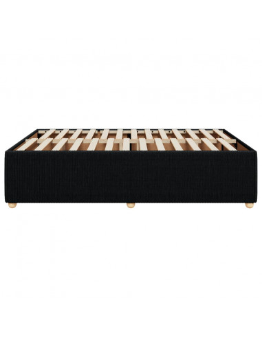 Giroletto senza Materasso Nero 140x190 cm in Tessuto