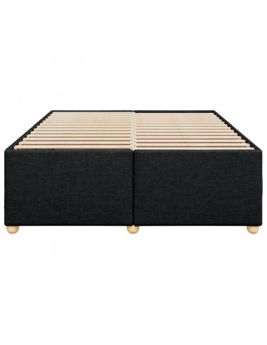 Giroletto senza Materasso Nero 140x200 cm in Tessuto