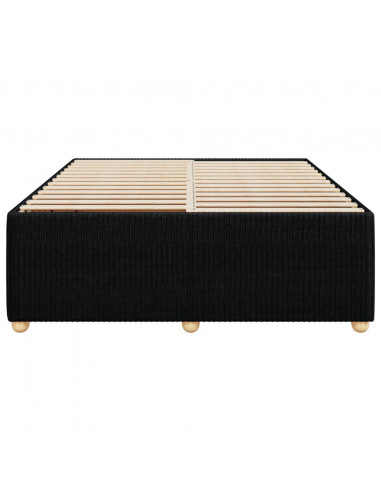 Giroletto senza Materasso Nero 140x200 cm in Tessuto