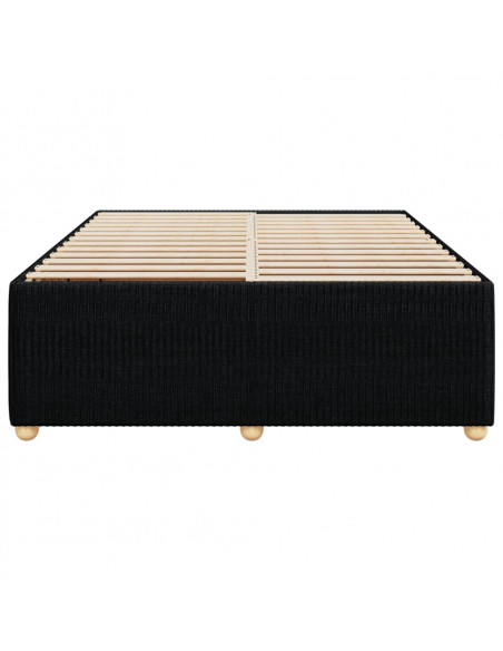 Giroletto senza Materasso Nero 140x200 cm in Tessuto