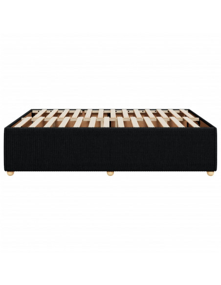 Giroletto senza Materasso Nero 140x200 cm in Tessuto