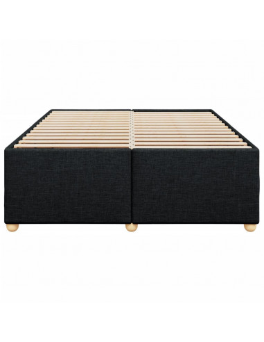 Giroletto senza Materasso Nero 160x200 cm in Tessuto