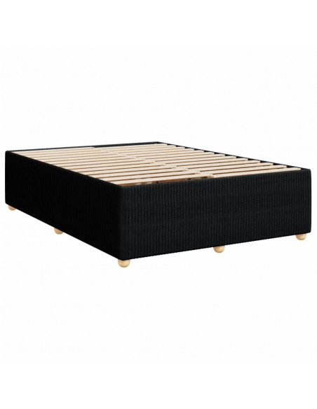 Giroletto senza Materasso Nero 160x200 cm in Tessuto