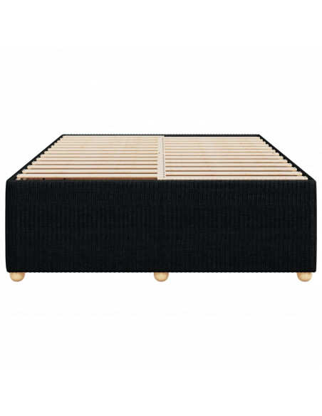Giroletto senza Materasso Nero 160x200 cm in Tessuto