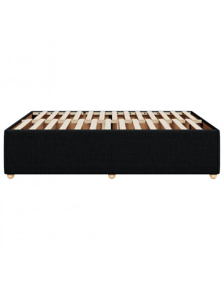 Giroletto senza Materasso Nero 160x200 cm in Tessuto