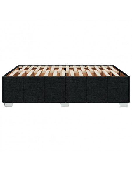 Giroletto senza Materasso Nero 160x200 cm in Tessuto