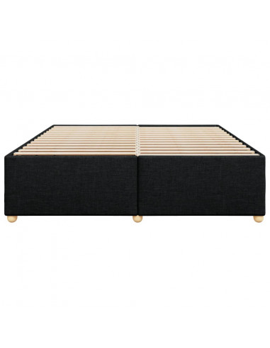 Giroletto senza Materasso Nero 180x200 cm in Tessuto