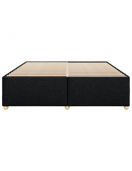 Giroletto senza Materasso Nero 180x200 cm in Tessuto