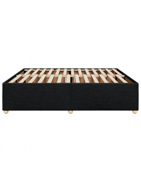 Giroletto senza Materasso Nero 180x200 cm in Tessuto