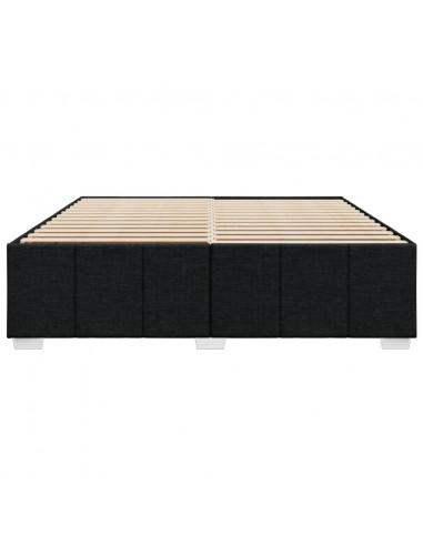 Giroletto senza Materasso Nero 180x200 cm in Tessuto