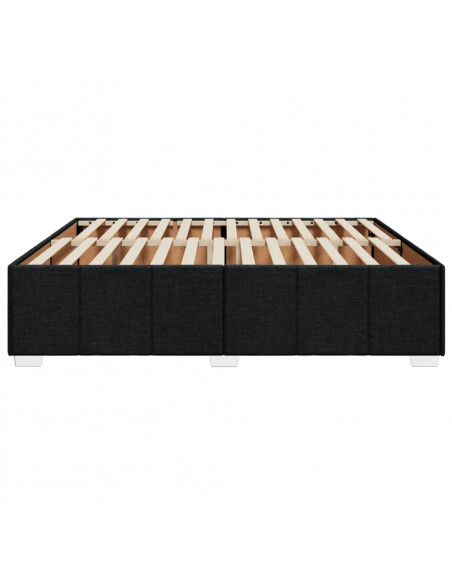 Giroletto senza Materasso Nero 180x200 cm in Tessuto