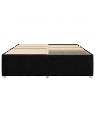 Giroletto senza Materasso Nero 180x200 cm in Tessuto