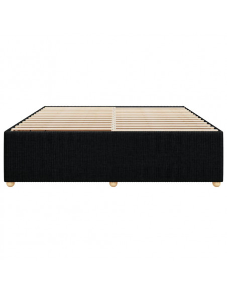 Giroletto senza Materasso Nero 180x200 cm in Tessuto