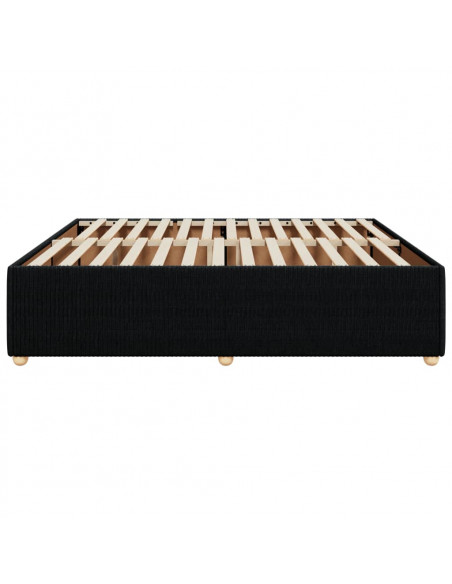 Giroletto senza Materasso Nero 180x200 cm in Tessuto