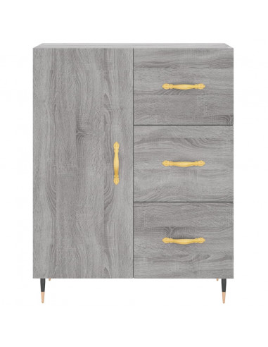 Credenza Grigio Sonoma 69,5x34x180 cm in Legno Multistrato