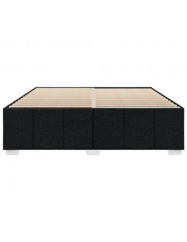 Giroletto senza Materasso Nero 200x200 cm in Tessuto