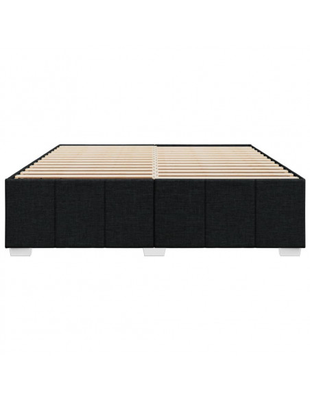 Giroletto senza Materasso Nero 200x200 cm in Tessuto