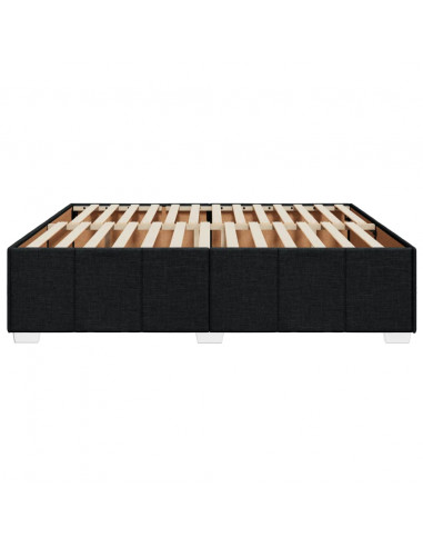 Giroletto senza Materasso Nero 200x200 cm in Tessuto